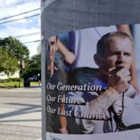 <p>The flyers posted by Identity Evropa in Croton-on-Hudson.</p>