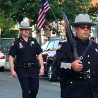 <p>Members of the Putnam County Sheriff&#x27;s Office marching in Friday&#x27;s Brewster Fire Department Parade.</p>