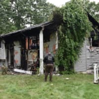 <p>A look at the home after the fire was knocked down.</p>