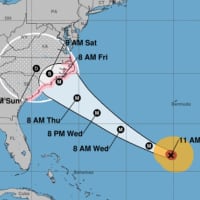 <p>Florence&#x27;s latest projected path and timing.</p>