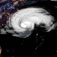 <p>A satellite image of Hurricane Florence early Thursday morning. Landfall is expected Friday morning.</p>
