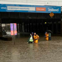 <p>Fire and police crews were stretched thin in Stamford on Tuesday as all hands were on deck while they worked to assist stranded area residents dealing with flooded and stalled vehicles.</p>