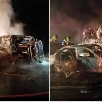 <p>A look at the crash scene on I-84 in Putnam.</p>