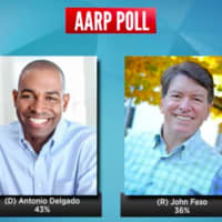 <p>Democrat Antonio Delgado leads U.S. Rep. John Faso in a new AARP poll.</p>