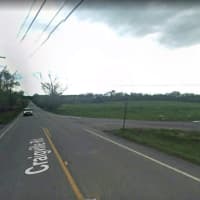 <p>Craigsville Road at the intersection of Hasbrouck Road in Goshen.</p>