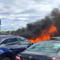 <p>Hot coals from grills scorched the vehicles during two separate incidents in the MetLife Stadium parking lot, Meadowlands Fire Chief Kevin Meehan said.</p>