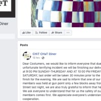 <p>Chit Chat Diner announced a cap in delivery service on Facebook Friday</p>