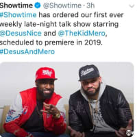 <p>Showtime announces its first weekly late-night talk show hosted by The Kid Mero and Desus Nice.</p>