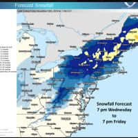 <p>Snowfall projections for the entire Northeast.</p>