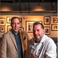 <p>Restaurateur Ted Vincent and Chef David Snyder of Brick Walk Tavern</p>