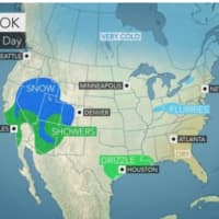 <p>The outlook for Christmas Day on Tuesday, Dec. 25.</p>