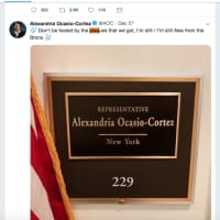 <p>&quot;Don’t be fooled by the plaques that we got, I’m still / I’m still Alex from the Bronx,&quot; wrote Alexandra Ocasio-Cortez on Twitter.</p>
