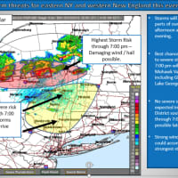 <p>Most of the strong storms will be north of I-84.</p>