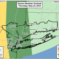 <p>The storm outlook for Thursday, May 23.</p>
