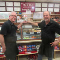 <p>Ray, left, and Matt Henley, owners of Mount Kisco&#x27;s M &amp; R Delicatessen (135 E. Main St.).</p>