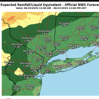 <p>Projected rainfall totals through the end of the workweek.</p>