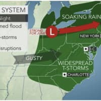 <p>A look at the storm system that will bring about a big change in the weather pattern.</p>