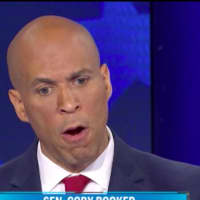<p>U.S. Sen. Cory Booker of New Jersey during Wednesday&#x27;s televised presidential debate.</p>