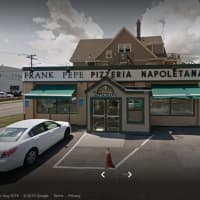 <p>The acclaimed Fresh Tomato Pie is on the summer menu at all Pepe’s restaurants including this one in Fairfield, Connecticut.</p>