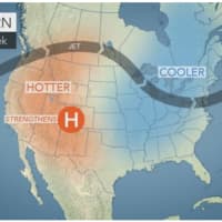 <p>A cold front accompanying showers and thunderstorms will lead to a cooler weather pattern during the workweek.</p>