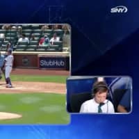 <p>Caden Philip stars in the SNY booth.</p>