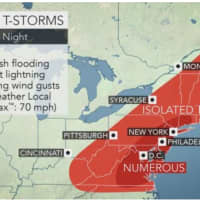 <p>The severe storms will bring damaging wind gusts, hail and local flash flooding.</p>