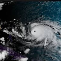 <p>A satellite image of Hurricane Dorian on Saturday morning, Aug. 31.</p>