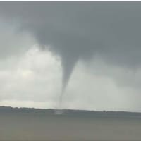 <p>A view of the tornado that touched down in eastern Suffolk County from Bellport Bay.</p>