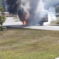 <p>No students were injured during a bus fire.</p>