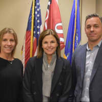 <p>Newly-elected New Canaan Public Schools Board of Education officers, from left,  
Jennifer Richardson, secretary; Katrina Parkhill, chair; Brendan Hayes, vice-chair. Photo credit: Courtesy of New Canaan Public Schools</p>
