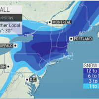 <p>The latest projected snowfall totals by AccuWeather.com.</p>