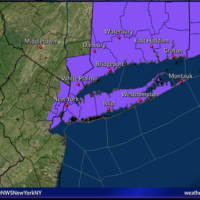 <p>A look at counties (in purple) where Winter Weather Advisories are in effect.</p>