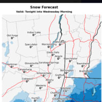 <p>New projected snowfall totals for areas mainly north of I-84 in New York and Connecticut.</p>