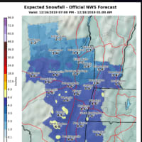 <p>A look at projected snowfall totals farthest north.</p>