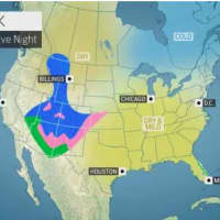 <p>A look at the outlook for Christmas Eve night on Tuesday, Dec. 24.</p>