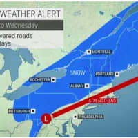 <p>A look at the storm system that will move through on Tuesday, Jan. 7.</p>
