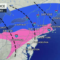 <p>A look at arrival times for the storm system on Saturday, Jan. 25.</p>