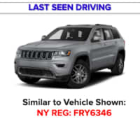 <p>A 2017 gray Jeep Cherokee with New York registration FRY-6346.</p>