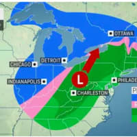 <p>A look at the storm system&#x27;s track during the day on Wednesday, Feb. 26.</p>
