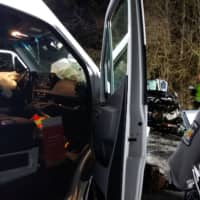 <p>A look at the crash scene on the Taconic.</p>