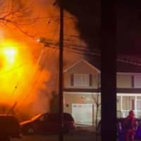 <p>A structure fire in Lakehurst</p>