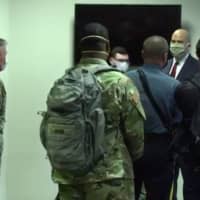 <p>Governor Phil Murphy tours the new Field Medical Station at the New Jersey Convention and Exposition Center in Edison.</p>