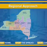 <p>A map showing New York&#x27;s regions for reopening, with upstate and western areas expected to reopen first.</p>