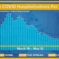 <p>A look at daily hospitalization per day in New York State through Monday, May 11.</p>