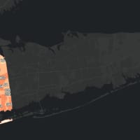 <p>The Suffolk County COVID-19 map on Thursday, May 14, 2020.</p>