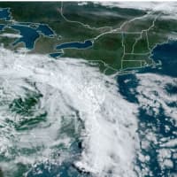 <p>A satellite image of the region on Friday morning, May 22.</p>