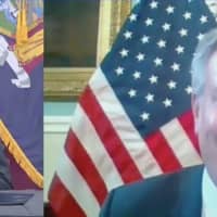 <p>New York City Mayor Bill de Blasio joined Gov. Andrew Cuomo during his COVID-19 briefing on Friday, May 29, 2020.</p>