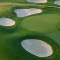 <p>Moonlike-sand traps at Trump National Golf Club in Somerset County</p>