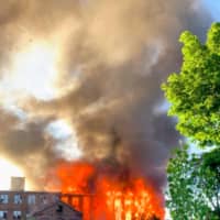 <p>Another look at the blaze at the old Star Pin Factory.</p>