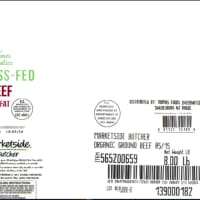 <p>A look at the labels of the organic grass-fed ground beef product.</p>